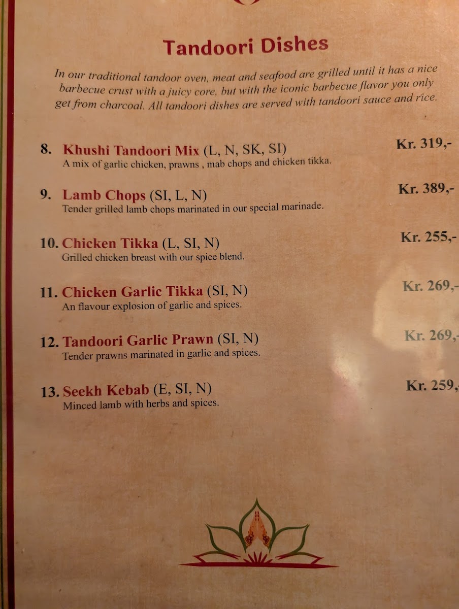 Menu Khushi Indian Cuisine - Oslo-2