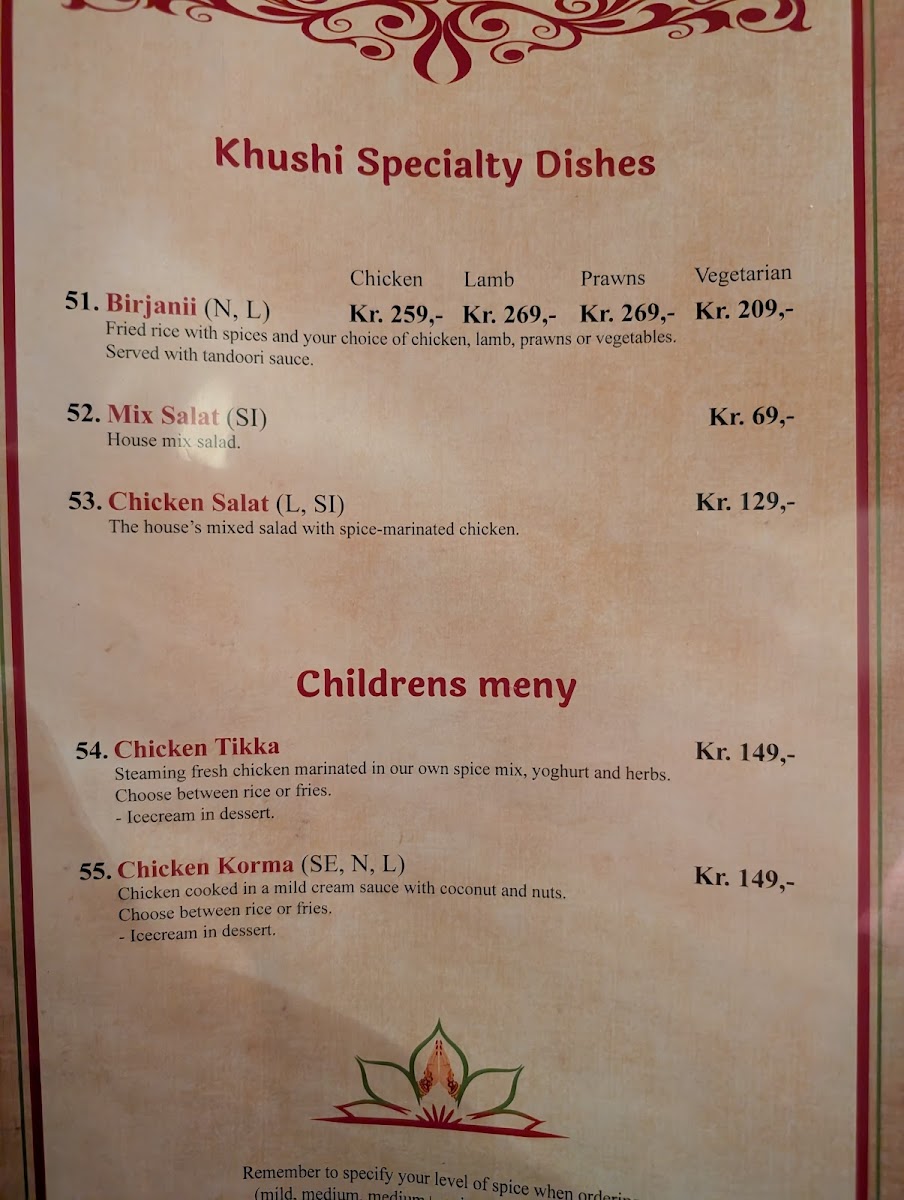 Menu Khushi Indian Cuisine - Oslo-6