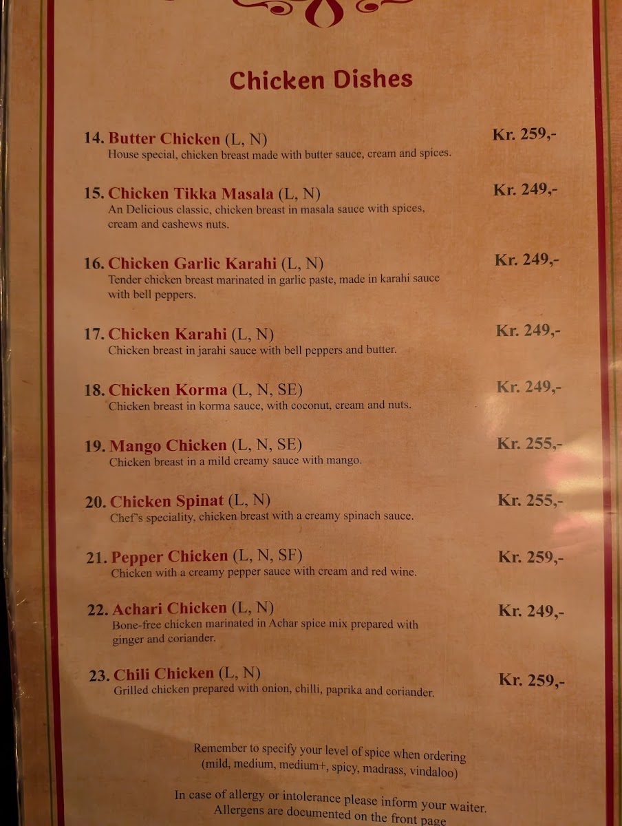 Menu Khushi Indian Cuisine - Oslo-7
