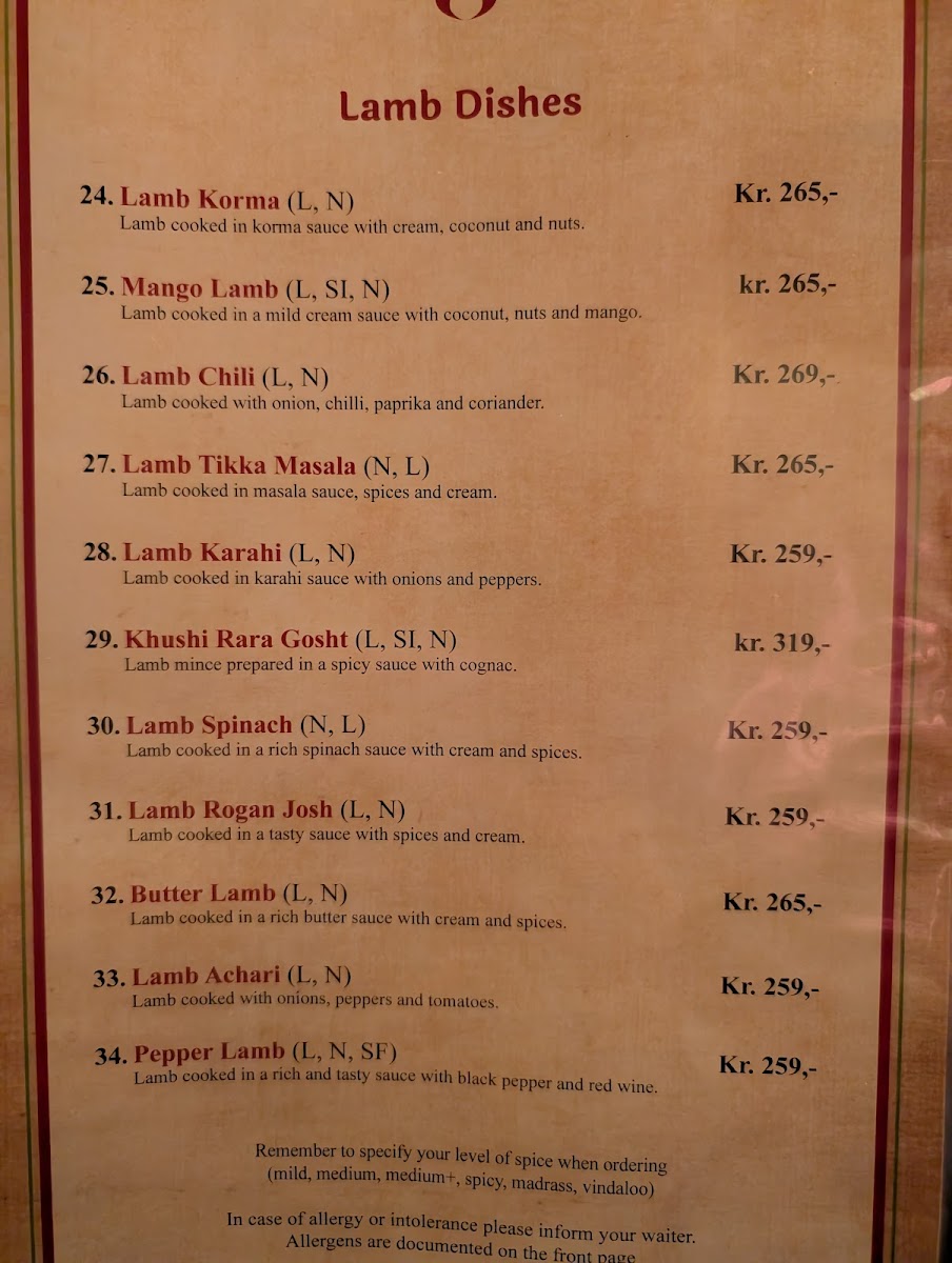 Menu Khushi Indian Cuisine - Oslo-8