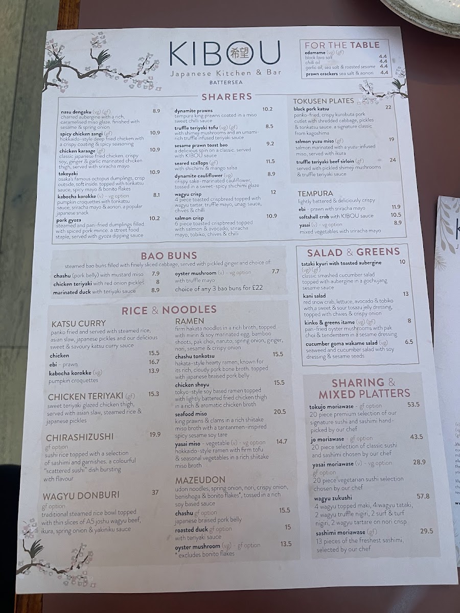 Menu Kibou Japanese Restaurant & Bar - Battersea-4