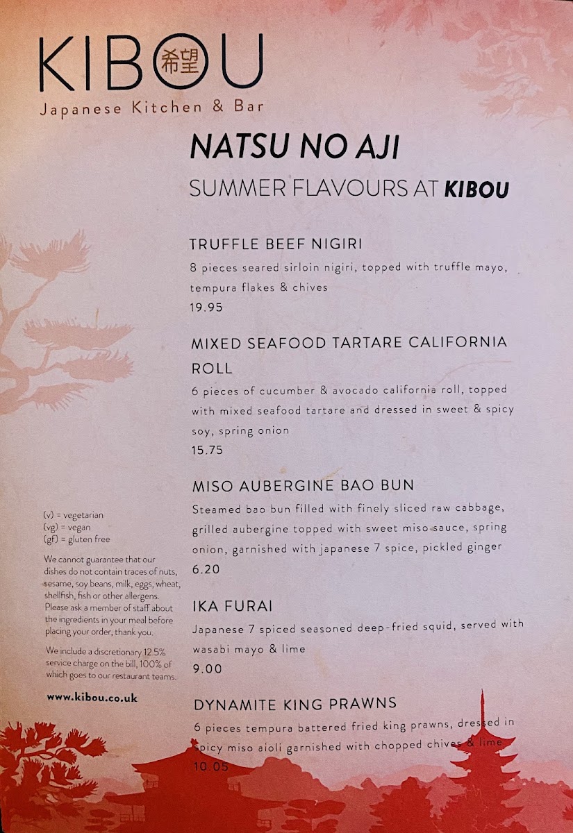 Menu Kibou Japanese Restaurant & Bar - Battersea-6