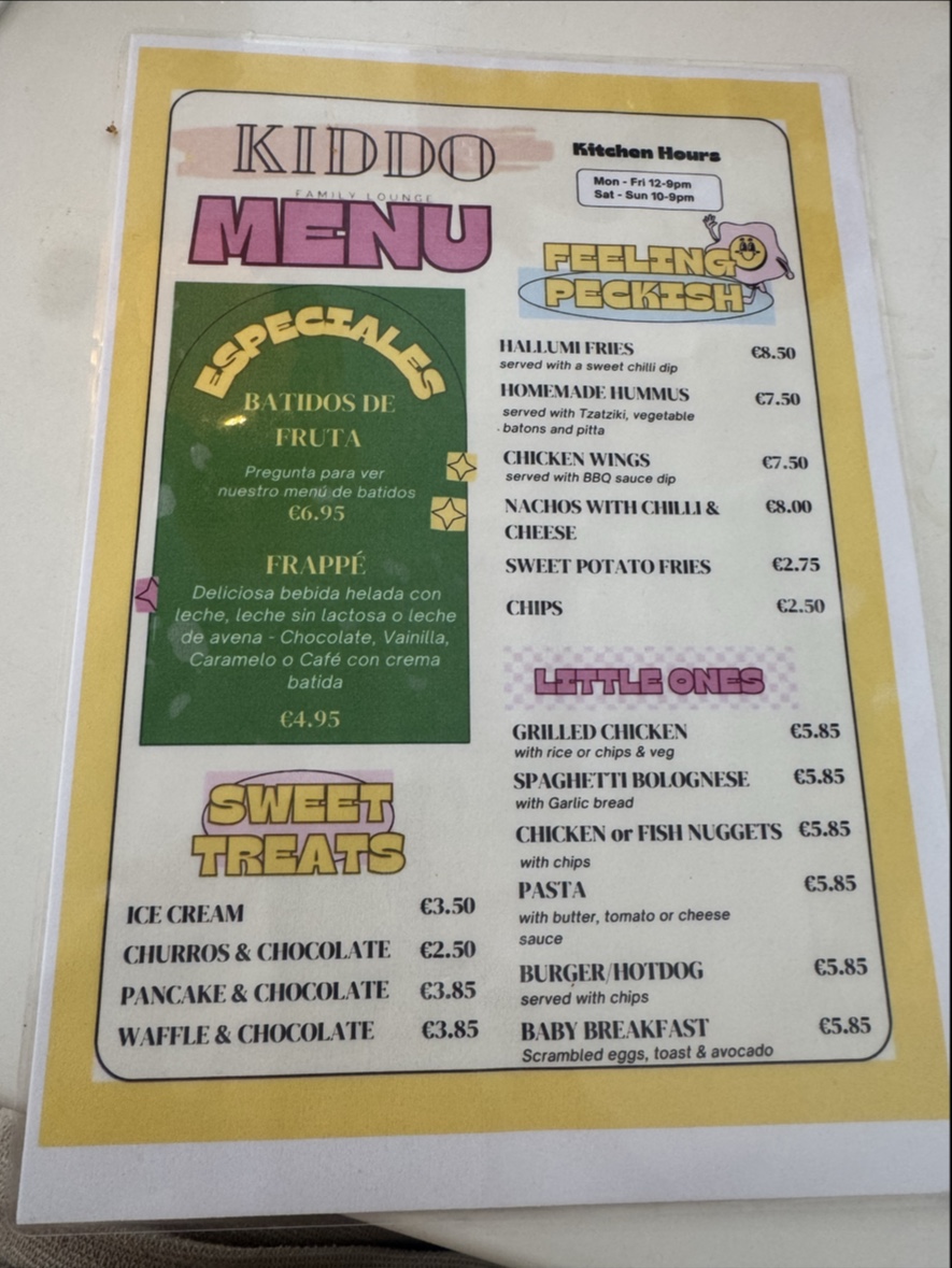 Menu Kiddo Family Lounge-1