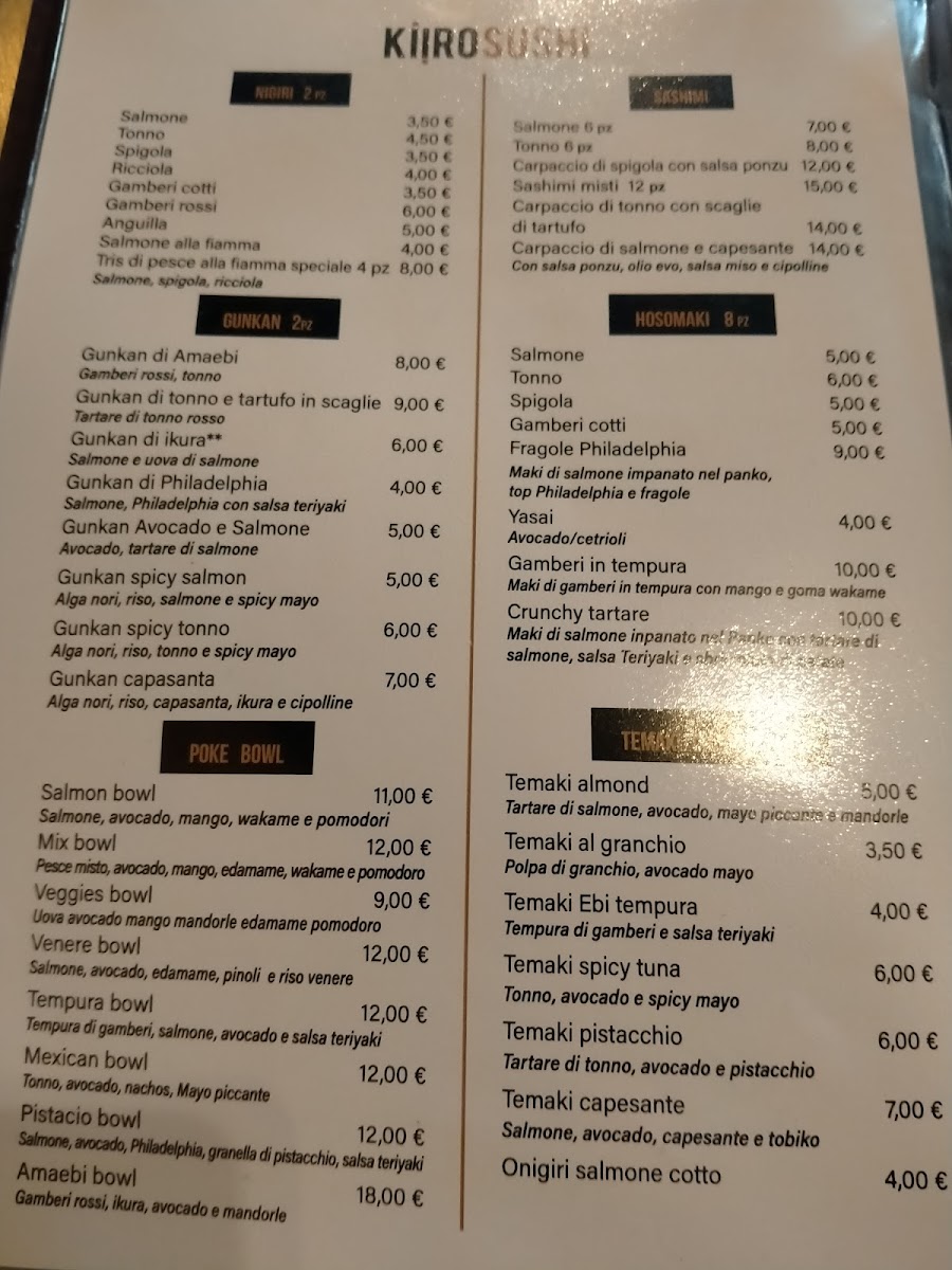 Menu Kiiro Sushi-1