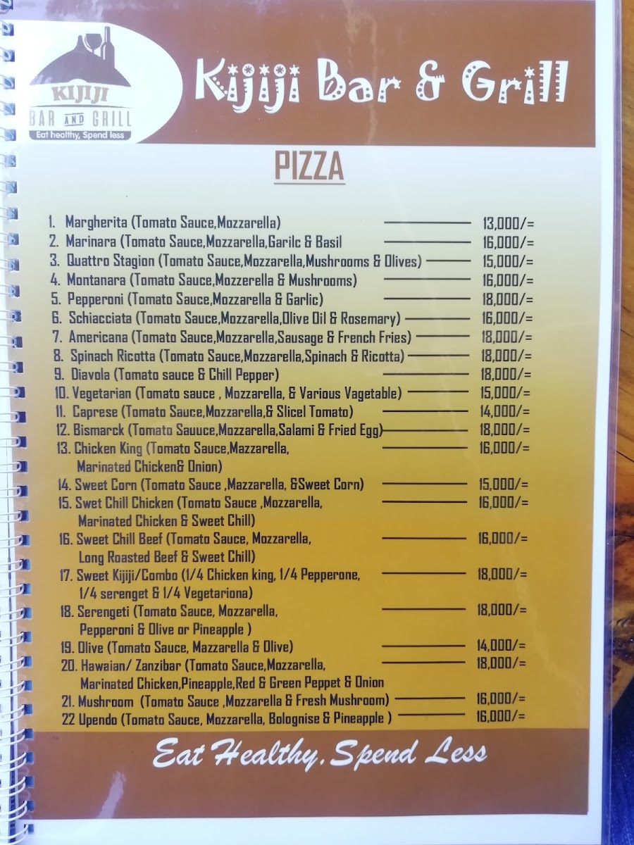 Menu Kijiji Bar & Grill-2