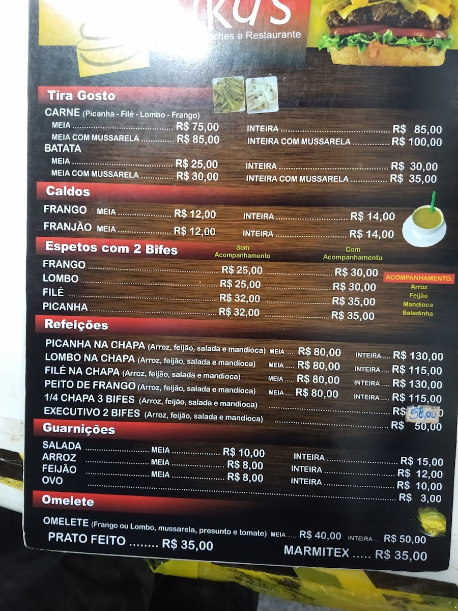 Menu Kiku's Lanches E Restaurante-1