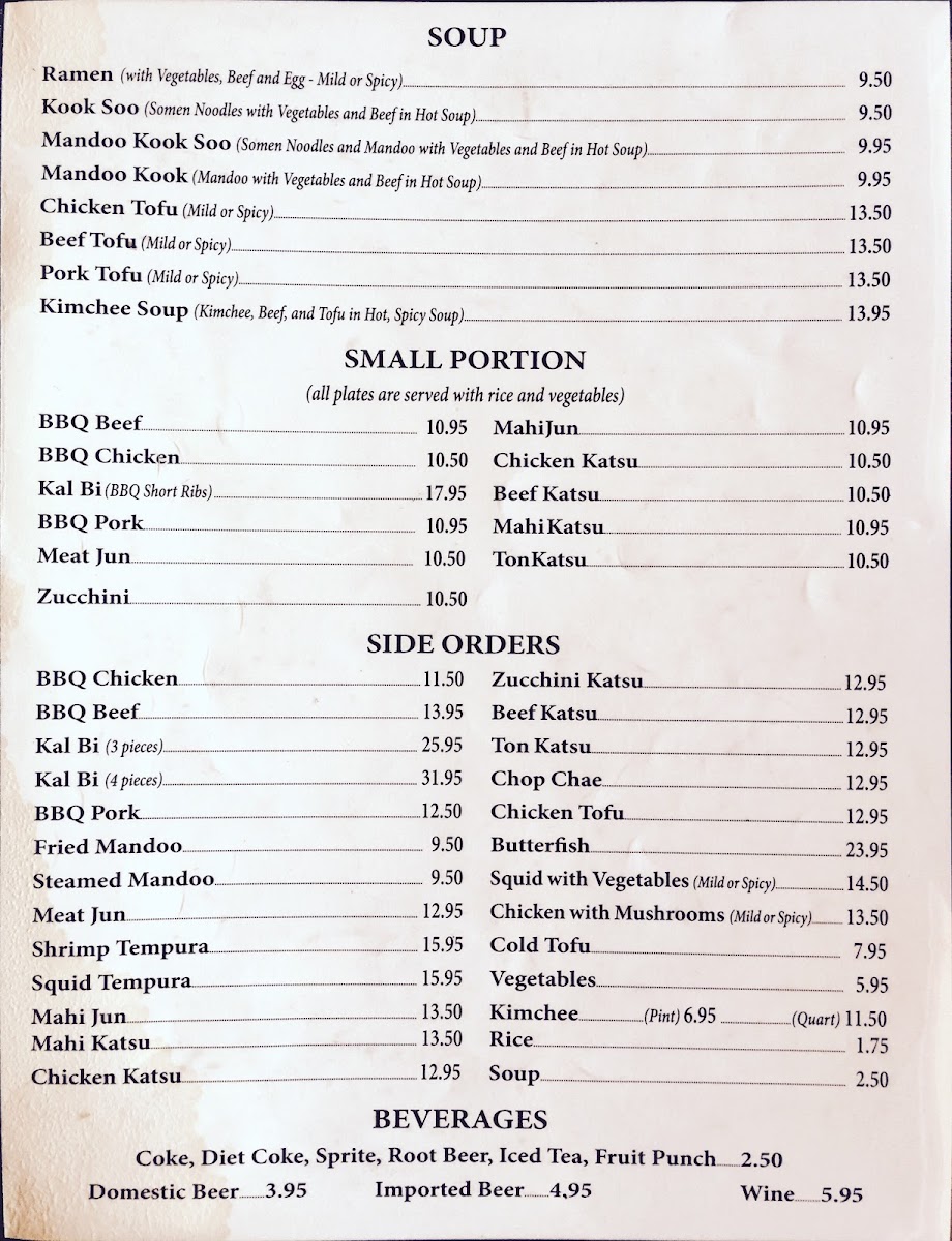 Menu Kim Chee #9-2