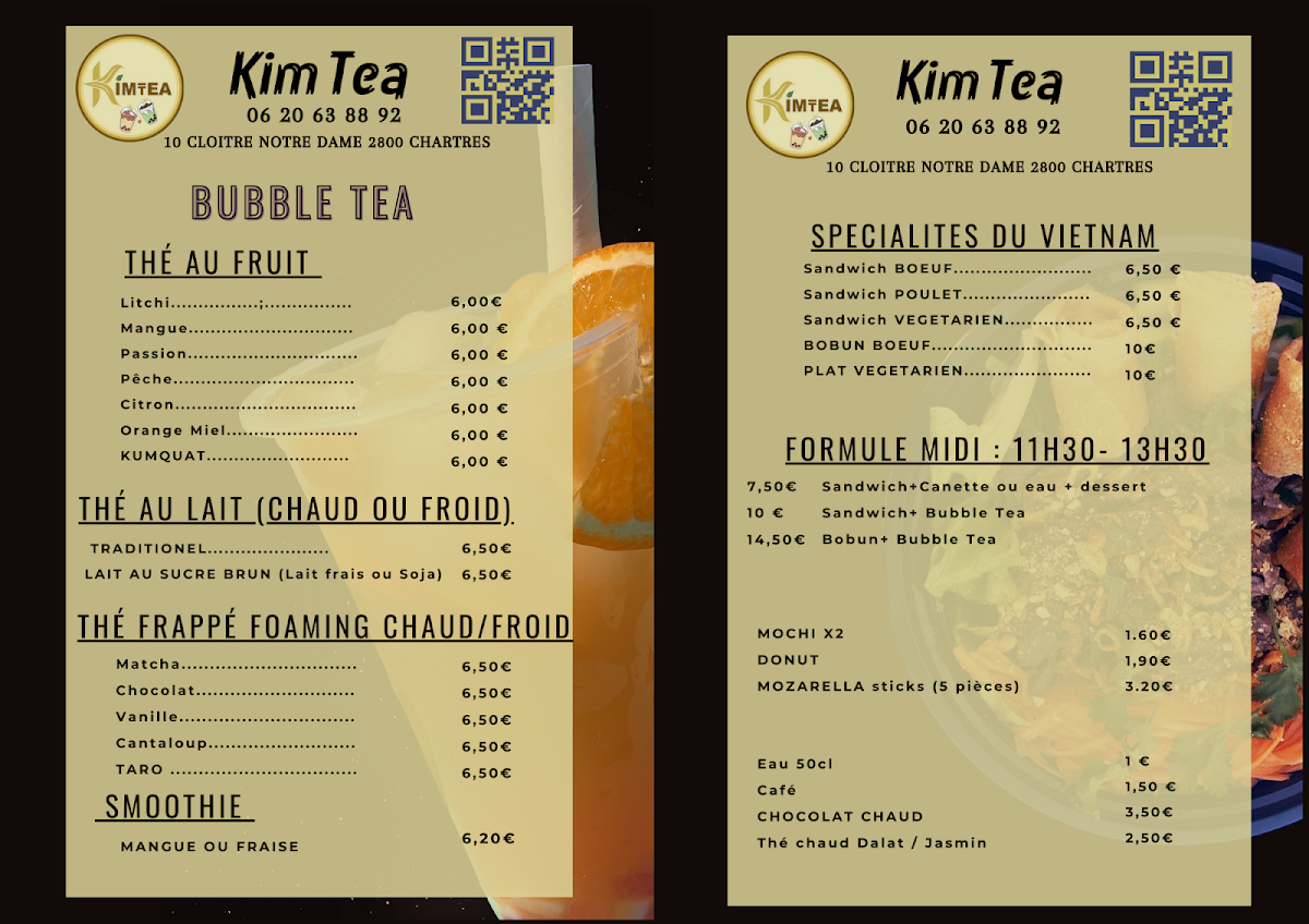 Menu Kim Tea Bubble Tea Shop-3