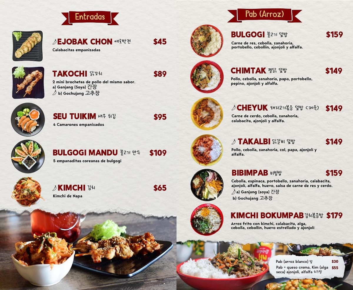Menu Kimchica - Comida Coreana-1
