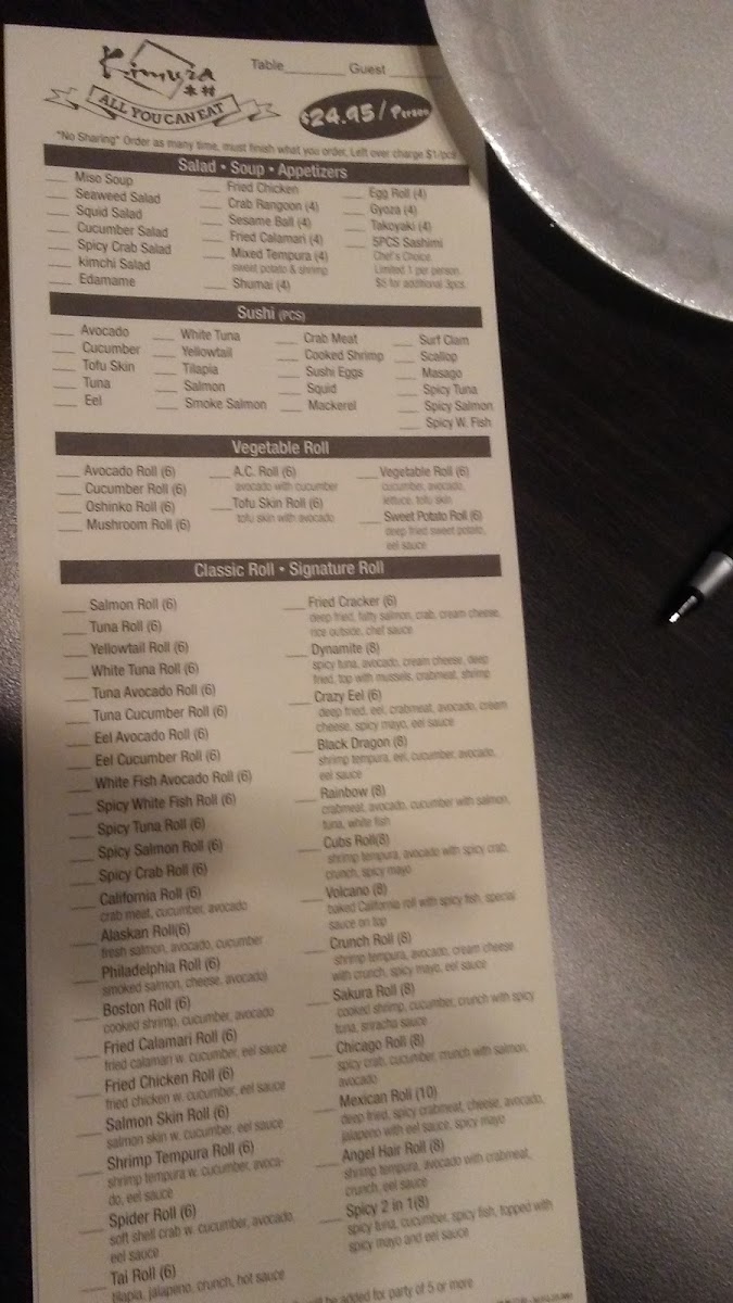 Menu Kimura-6