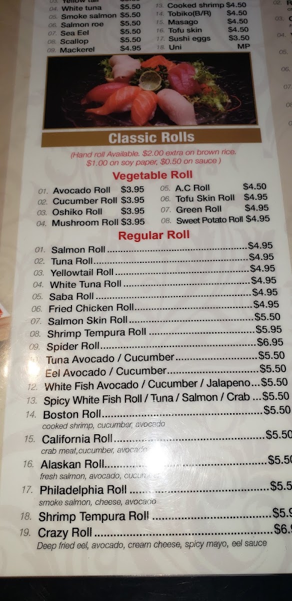 Menu Kimura-9