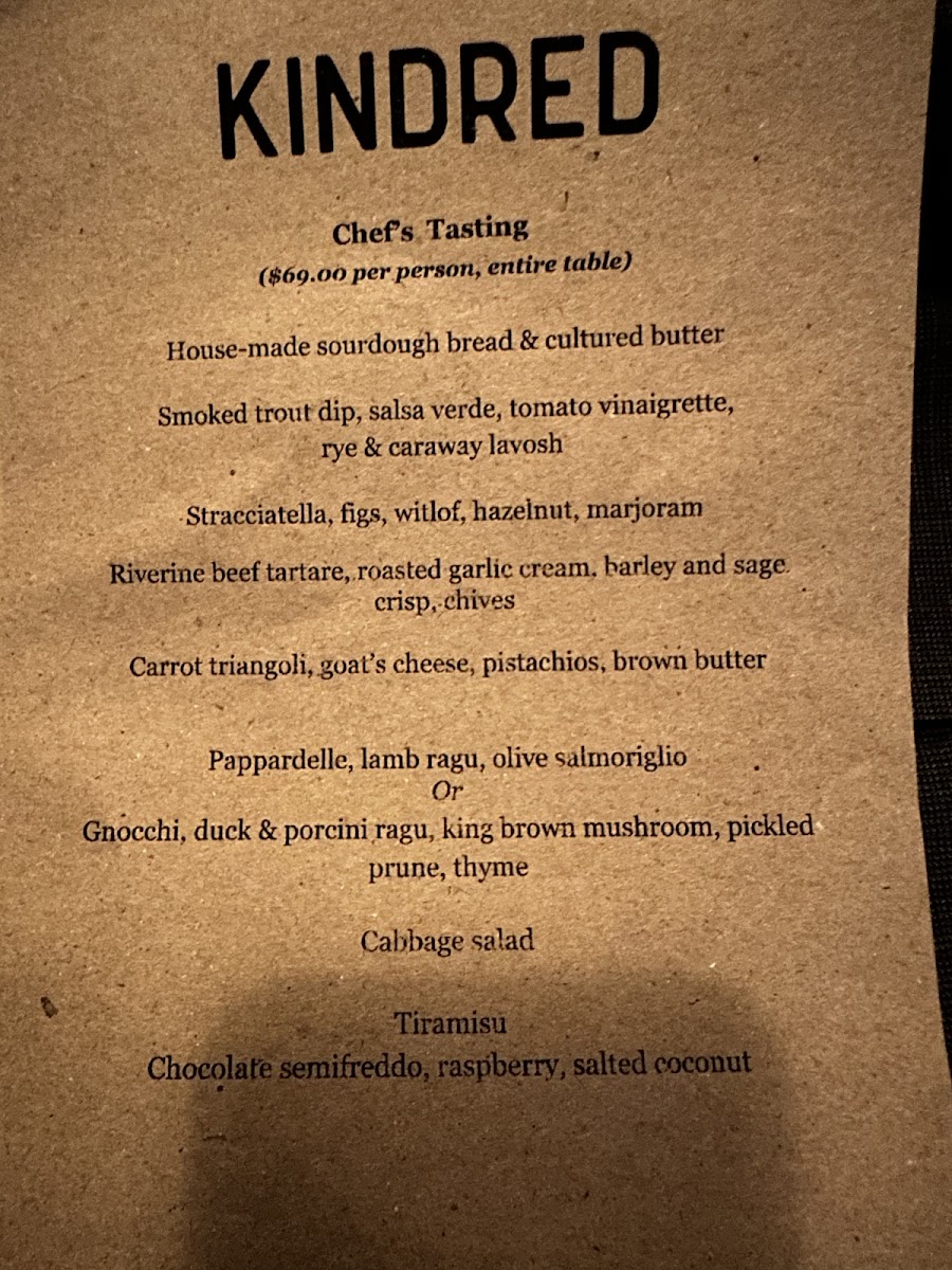 Menu Kindred Restaurant-8