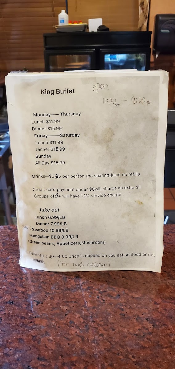 Menu King Buffet-2