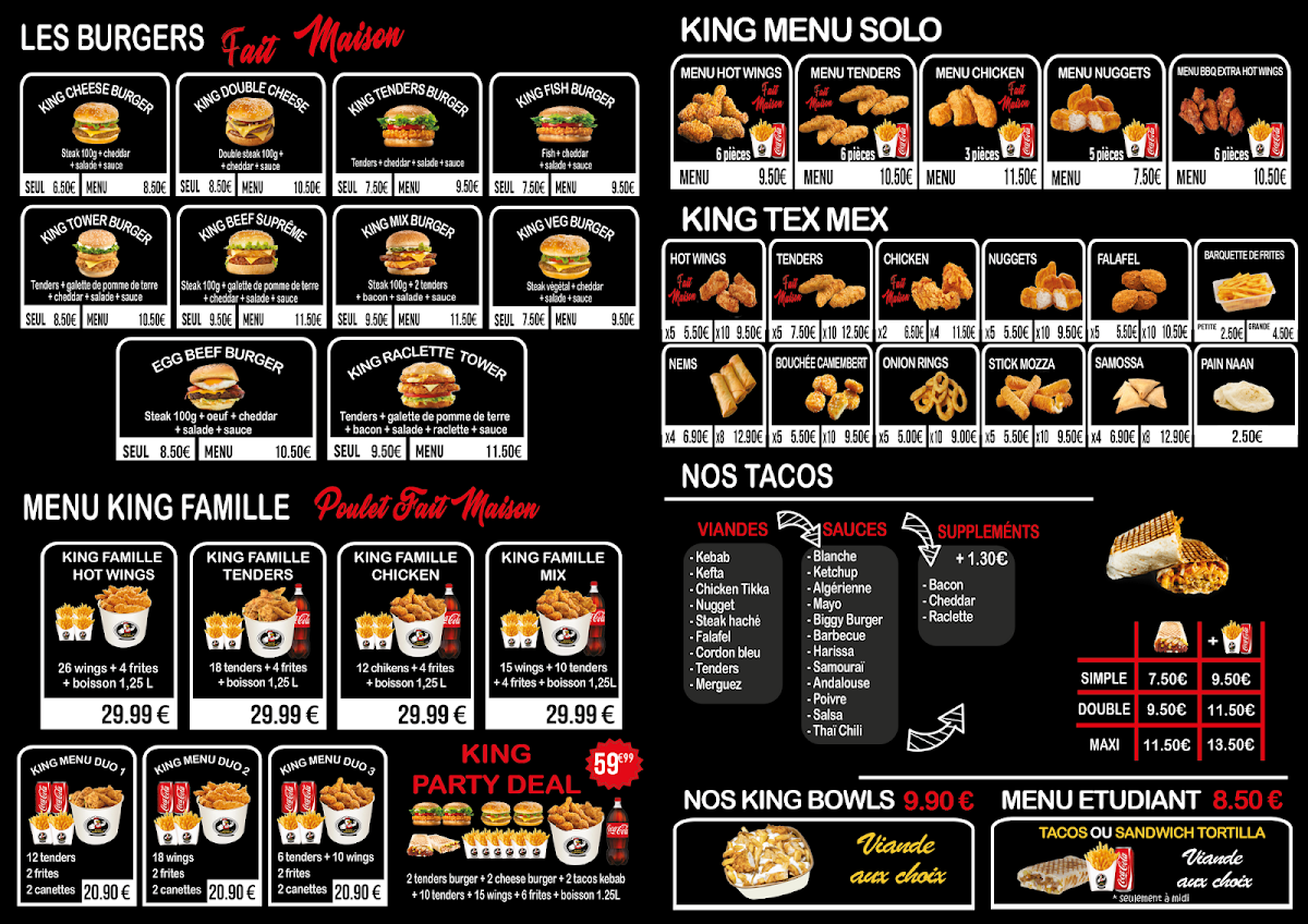 Menu King Chicken - Roseraie-1