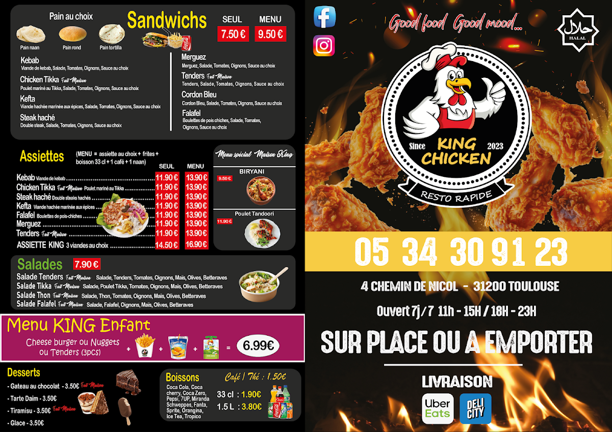 Menu King Chicken - Roseraie-2