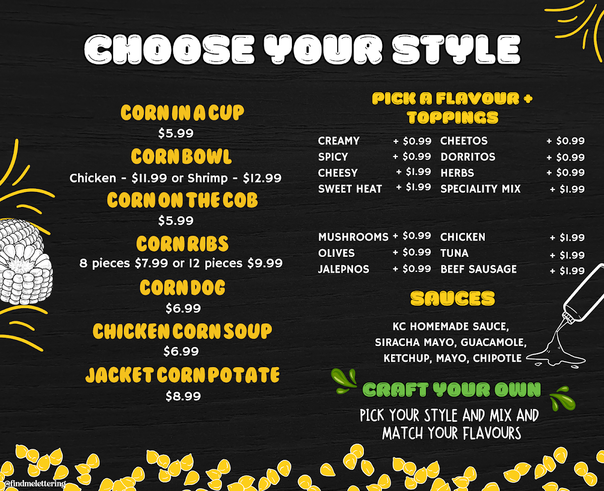 Menu King Corn-1
