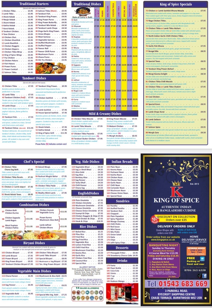 Menu King Of Spice-1