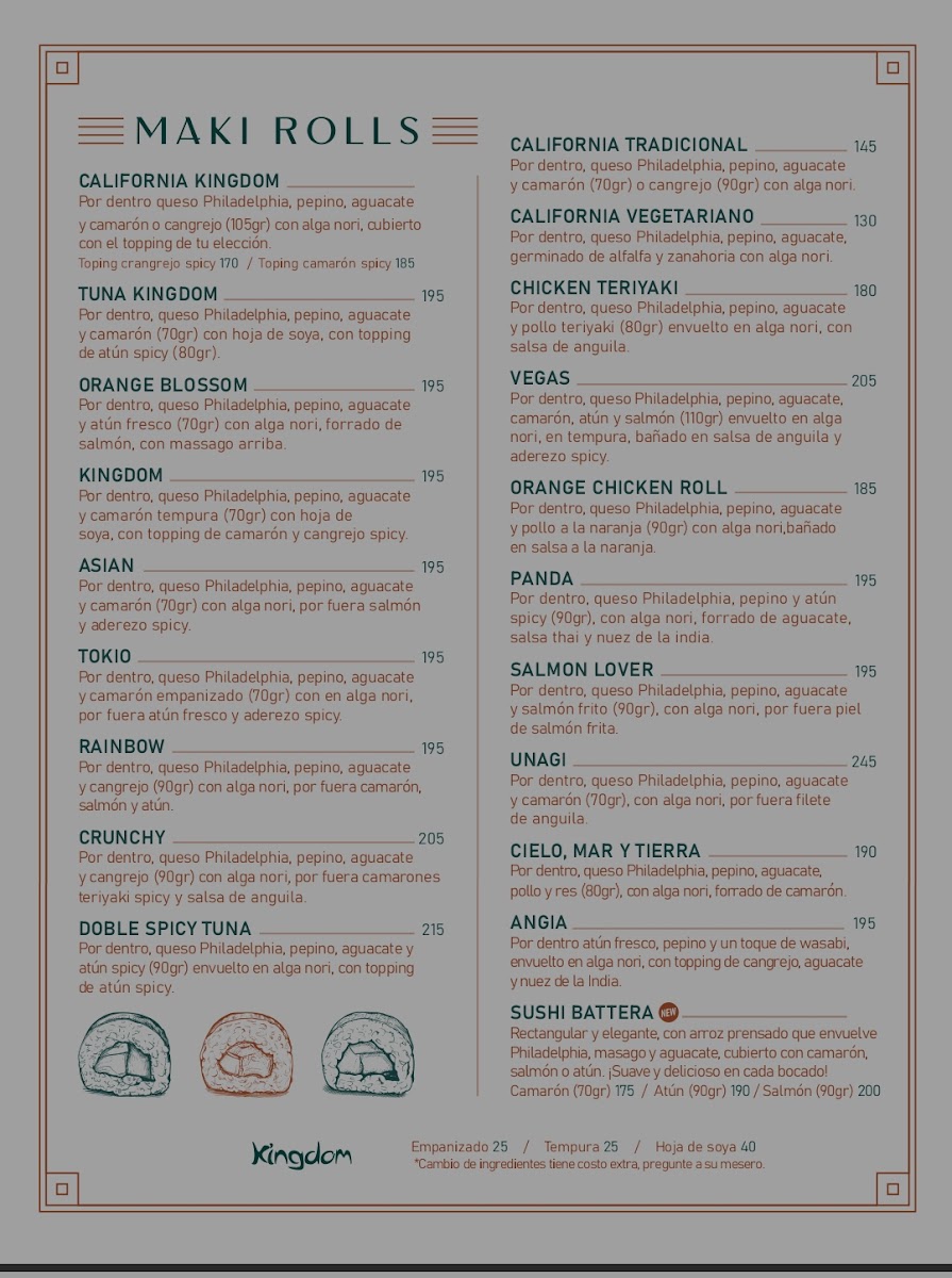 Menu Kingdom Mongolian Grill And Sushi-5