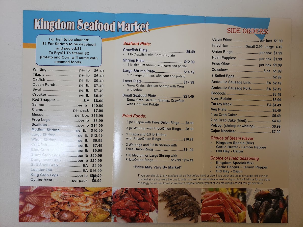 Menu Kingdom Seafood Market-1