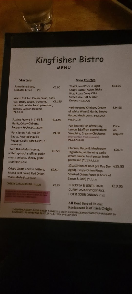 Menu Kingfisher Bistro-2