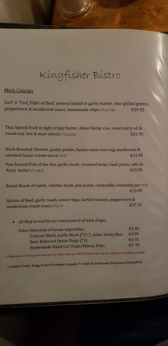 Menu Kingfisher Bistro-4