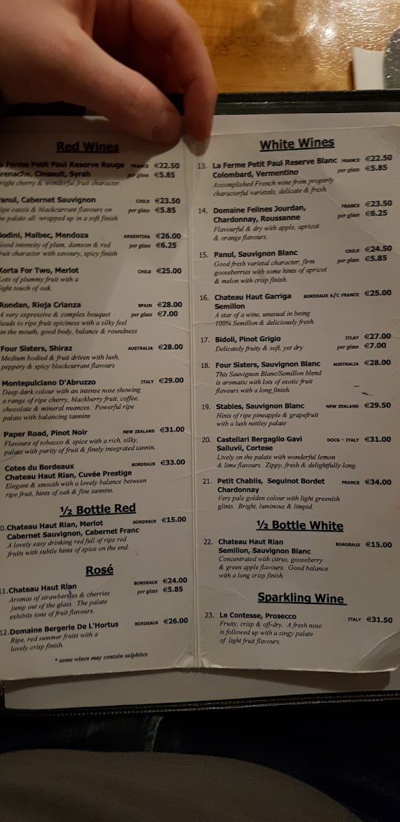 Menu Kingfisher Bistro-6