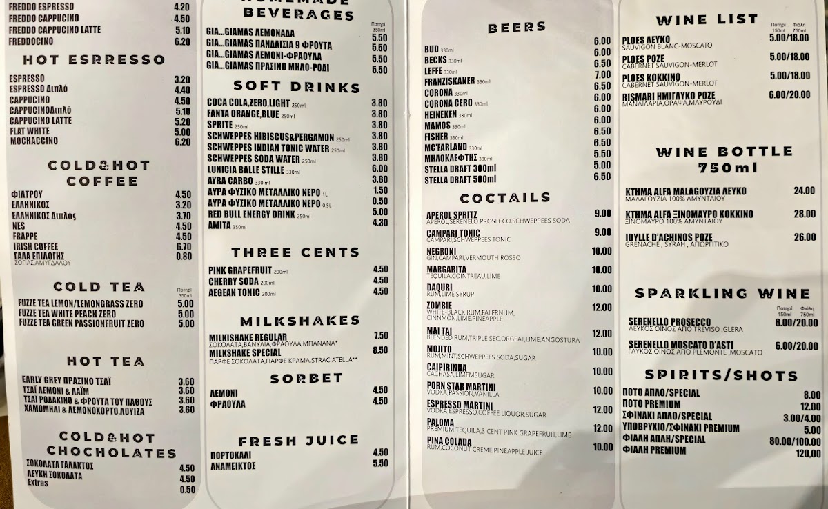 Menu Kings Coffee Bar-1