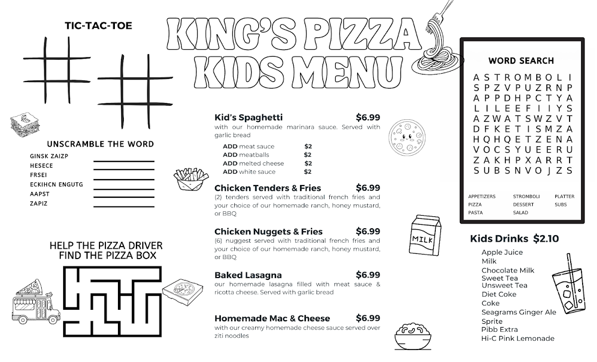 Menu Kings Pizza & Italian Restaurant-4