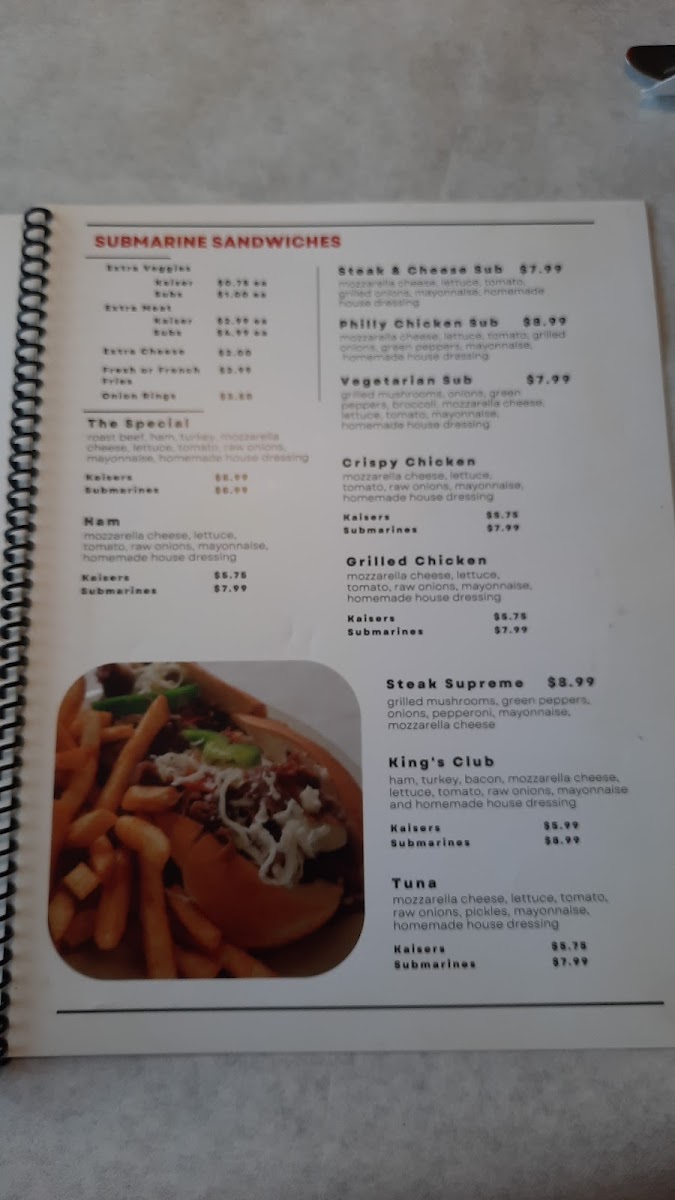Menu Kings Pizza & Italian Restaurant-6