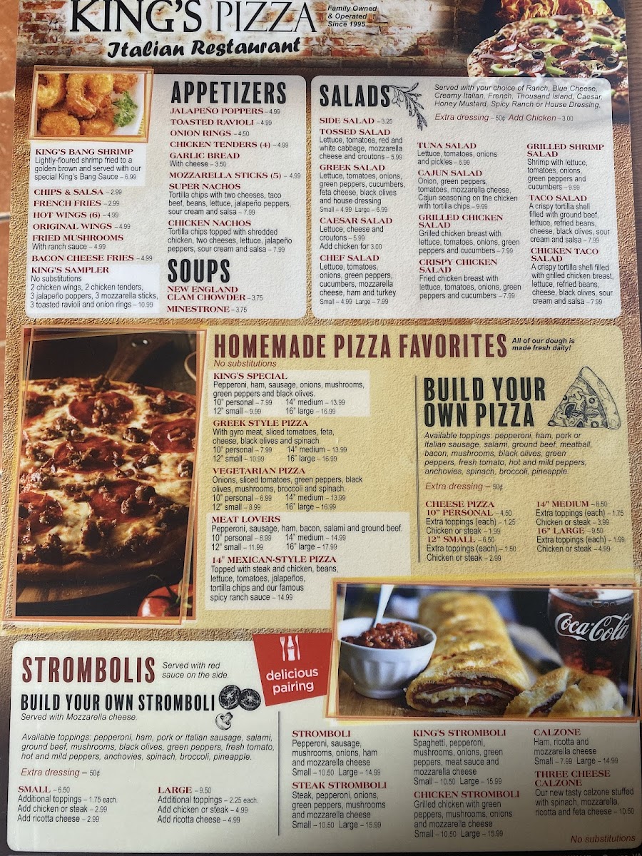 Menu Kings Pizza & Italian Restaurant-8