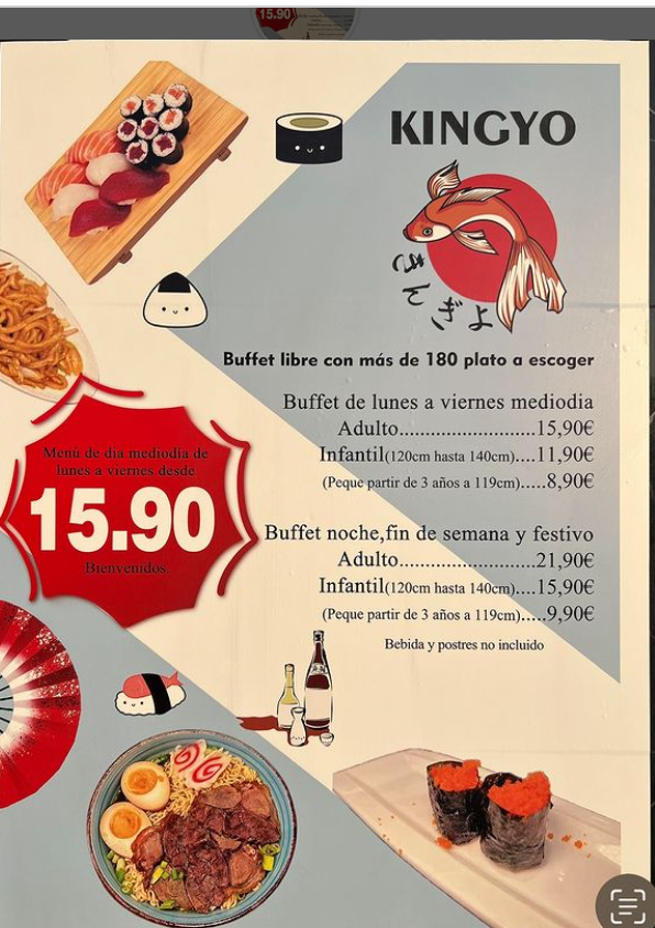 Menu Kingyo Sushi El Vendrell-1