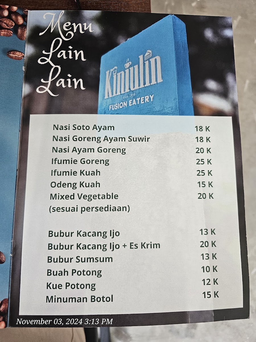 Menu Kiniulin Fusion Eatery-9