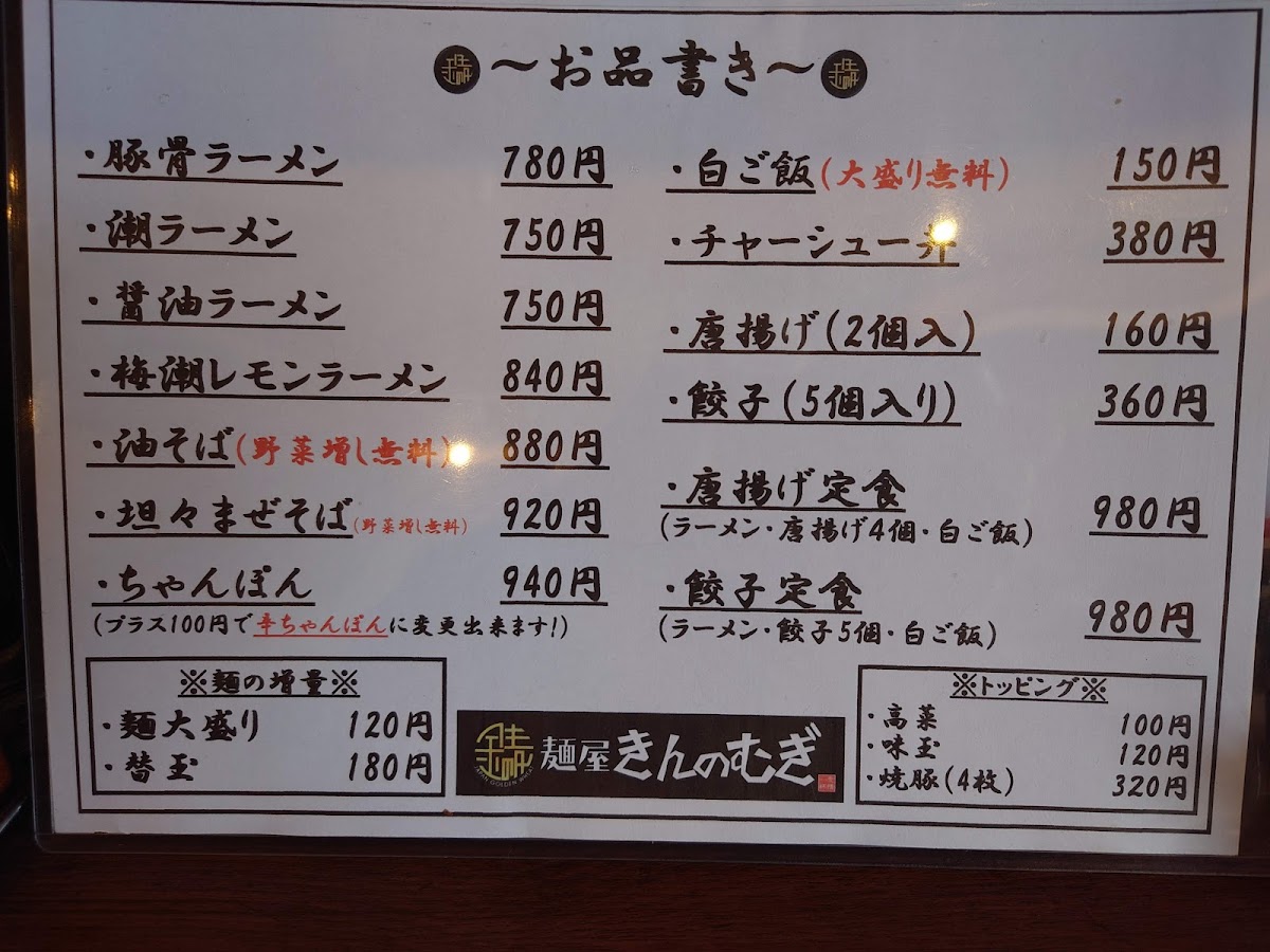 Menu Kinnomugi-7