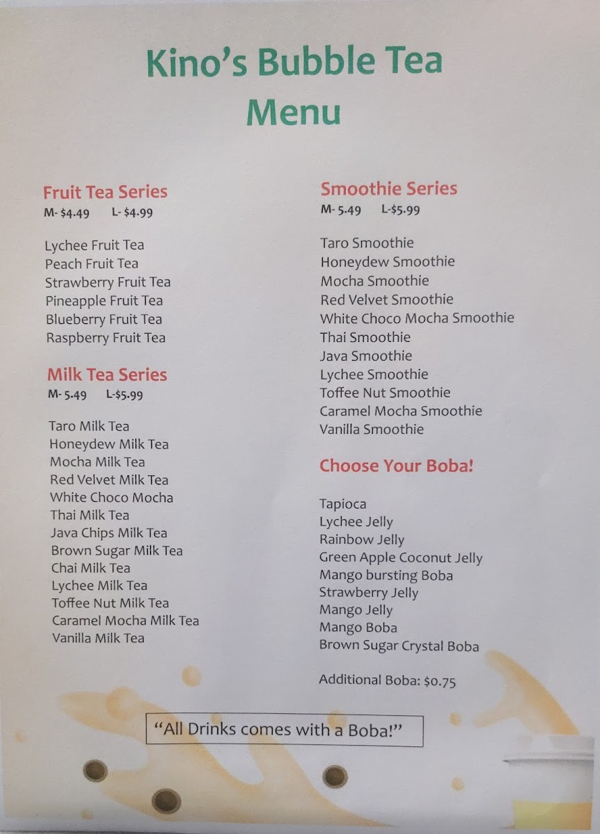 Menu Kino’S Sushi And Asian Cuisines-7