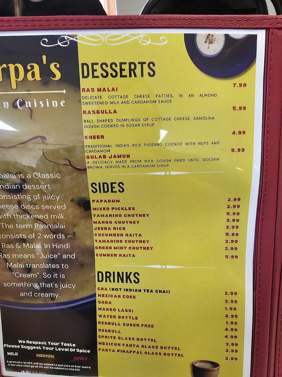Menu Kirpa's Indian Cuisine-5