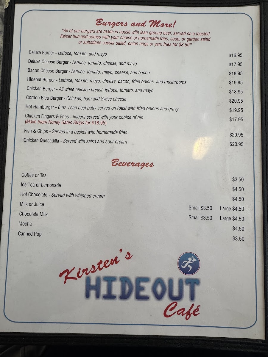 Menu Kirstens Hideout Café-1