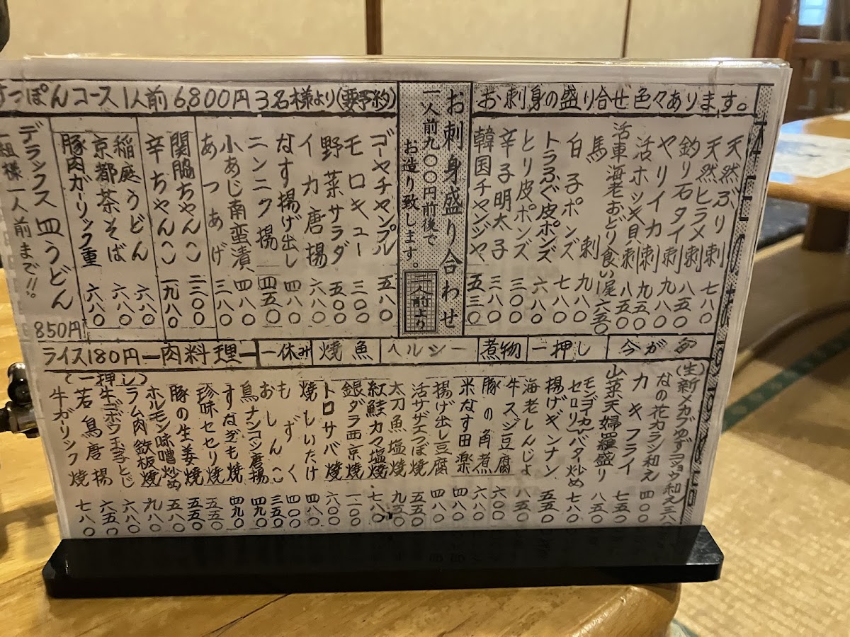 Menu Kitanofuji Higashinakano-3