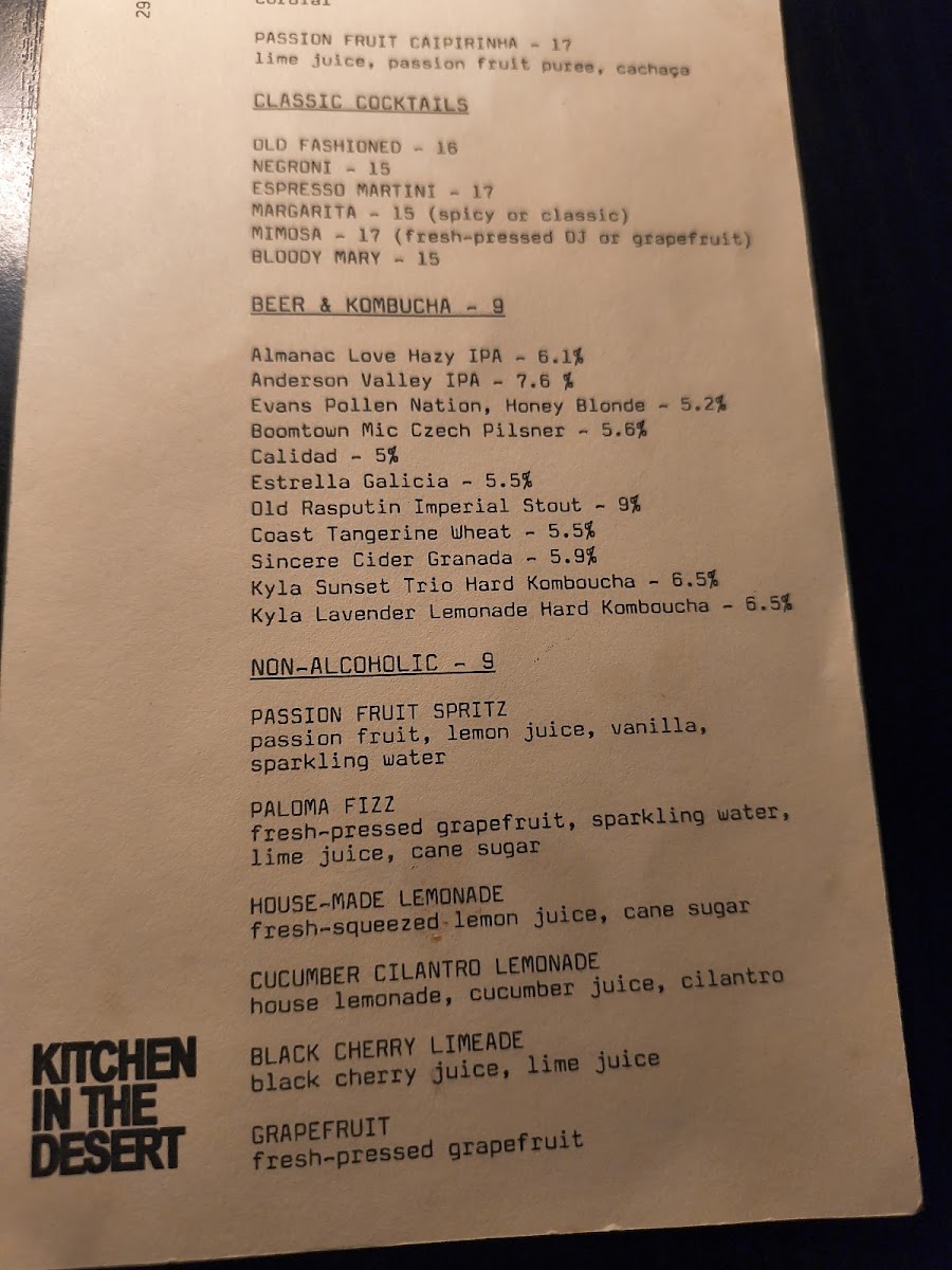 Menu Kitchen In The Desert-10