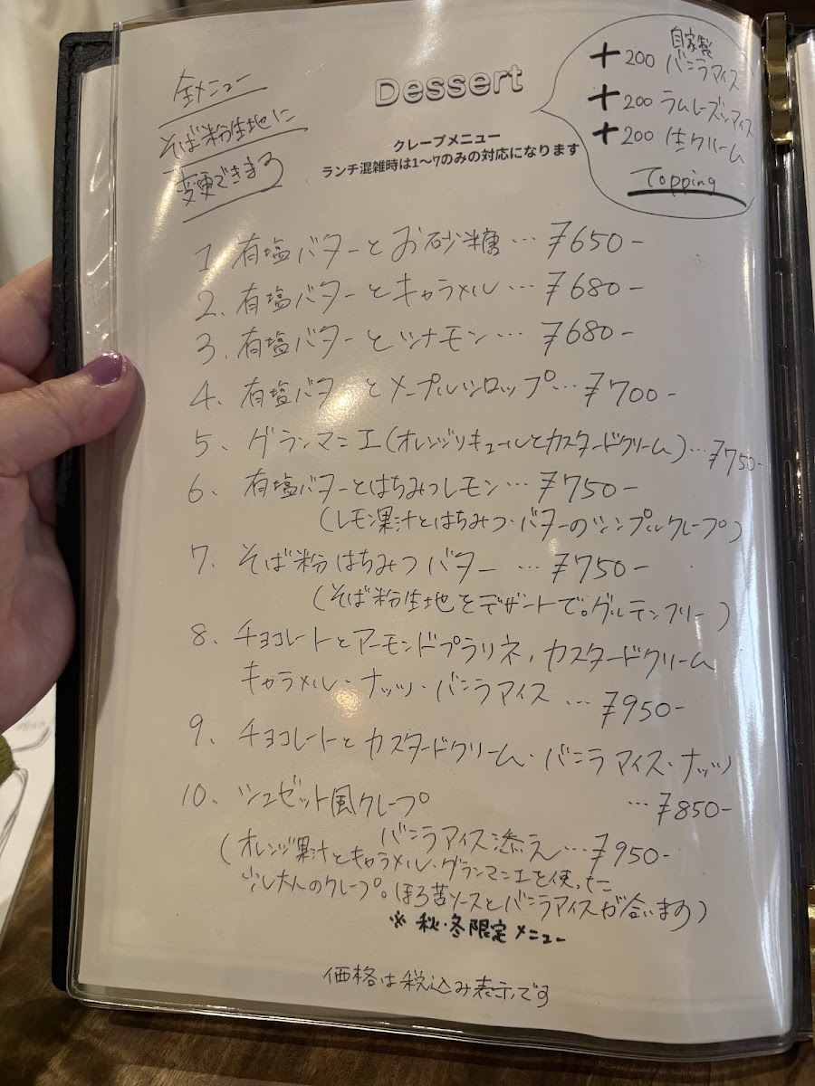 Menu Kitica-2