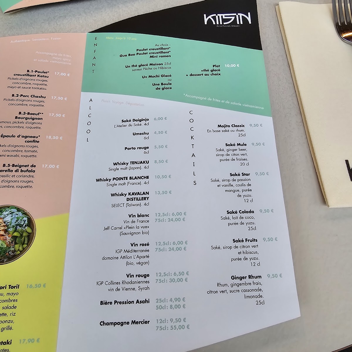 Menu Kitsin-9