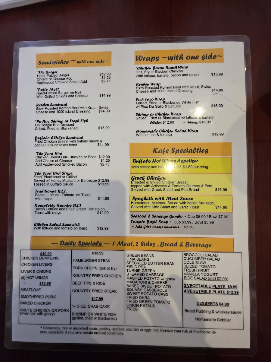 Menu Kitty's Kafe-1