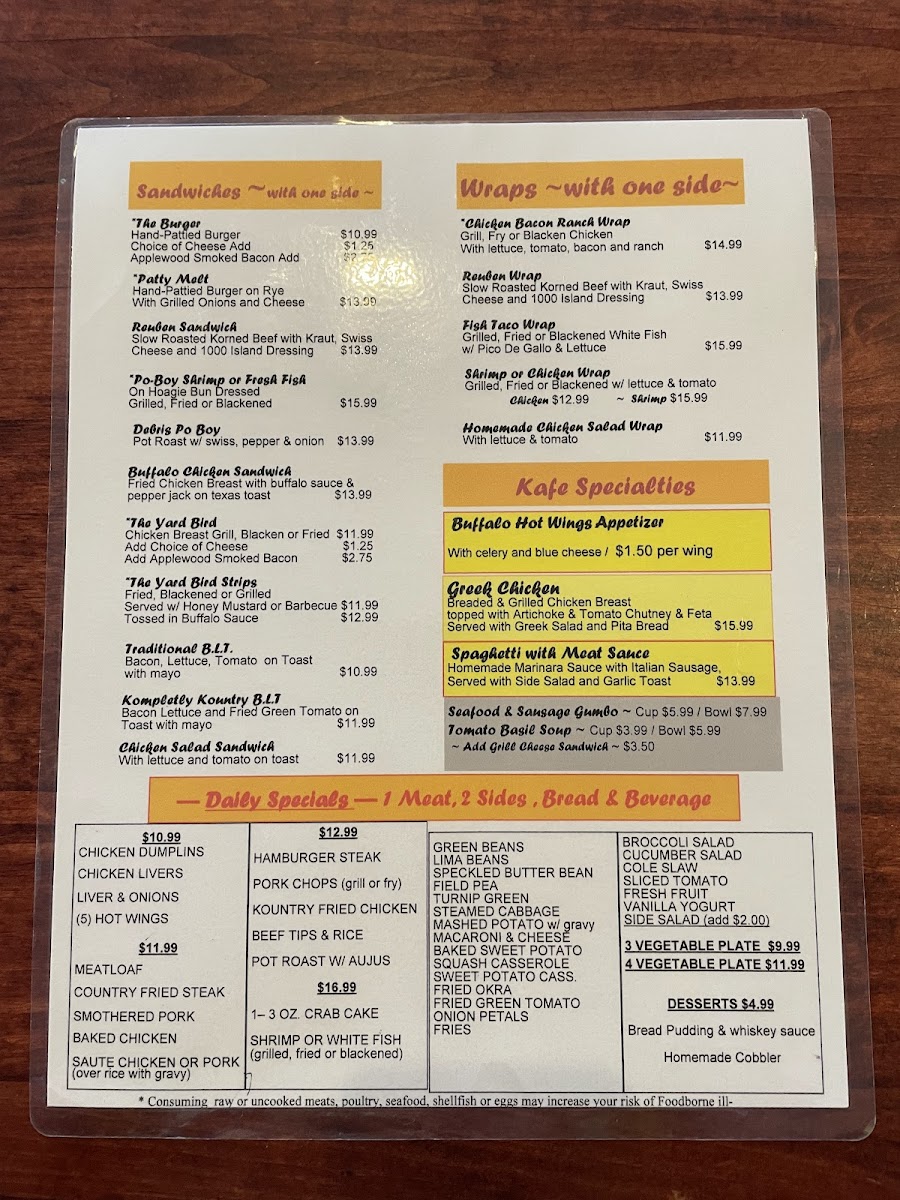 Menu Kitty's Kafe-8