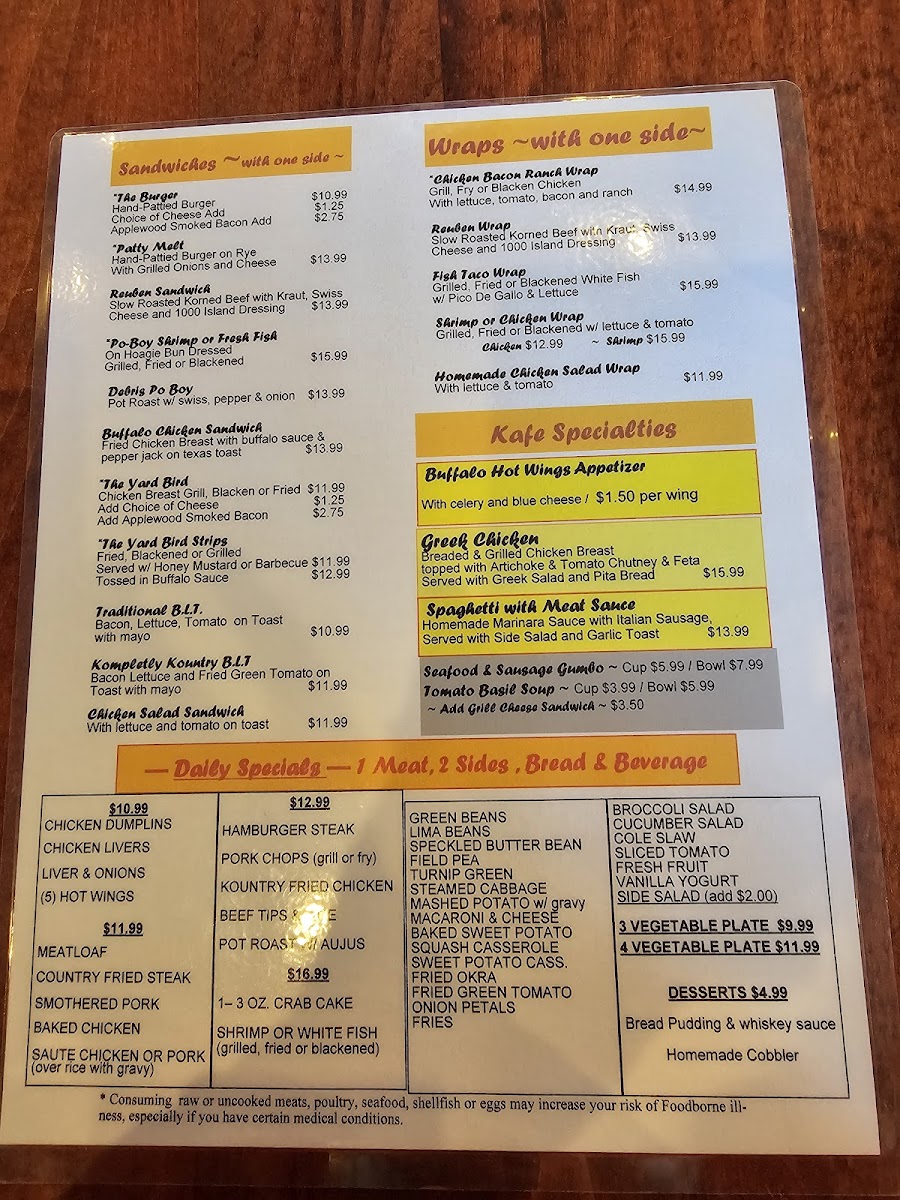 Menu Kitty's Kafe-9