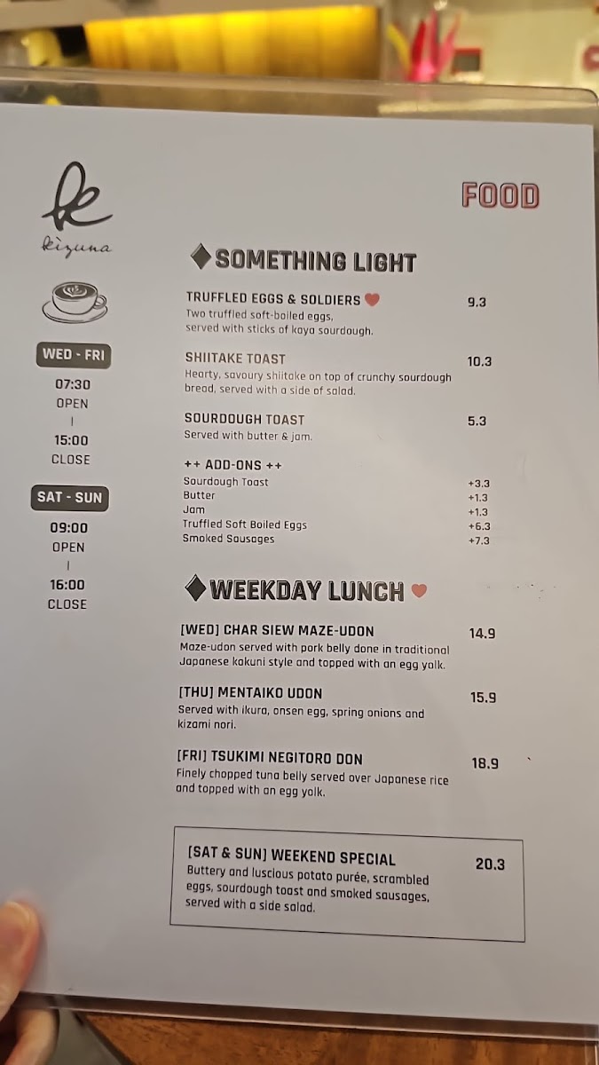 Menu Kizuna-1