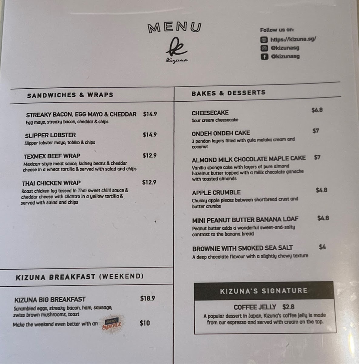 Menu Kizuna-6