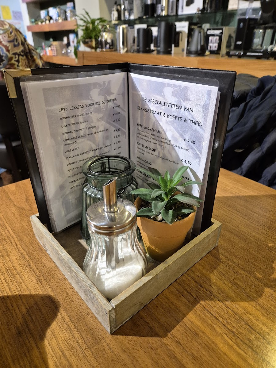 Menu Klaasstraat 6 Koffie En Thee-1