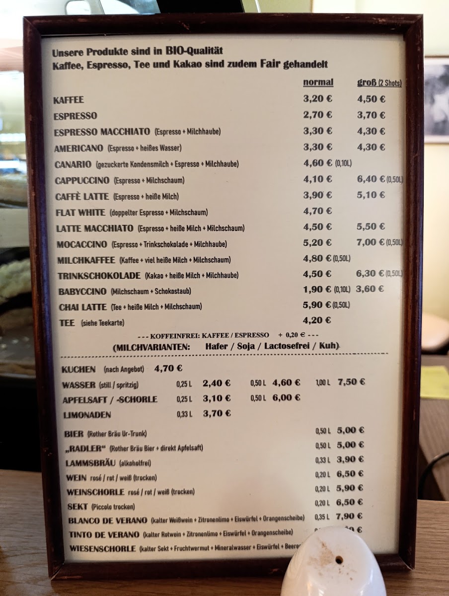 Menu Klara Green - Café-1