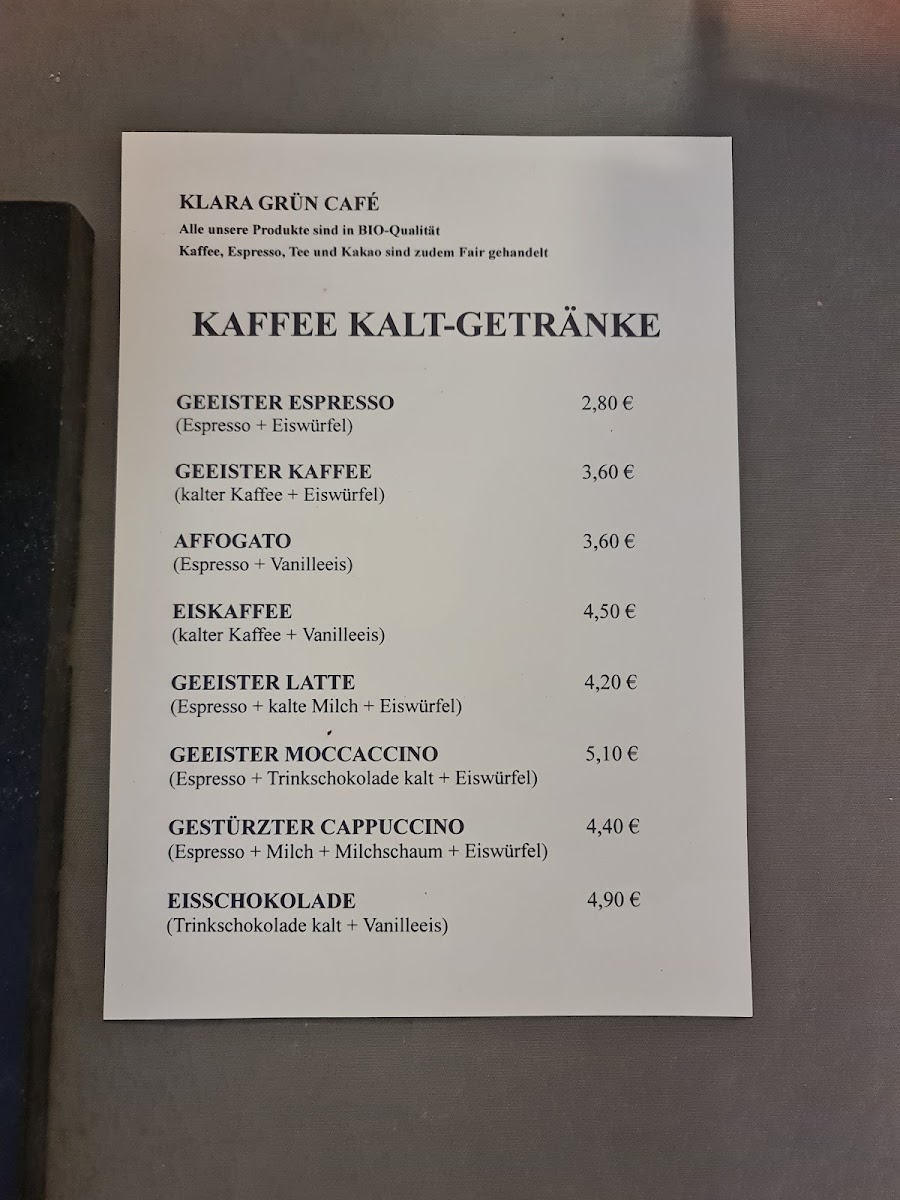 Menu Klara Green - Café-3