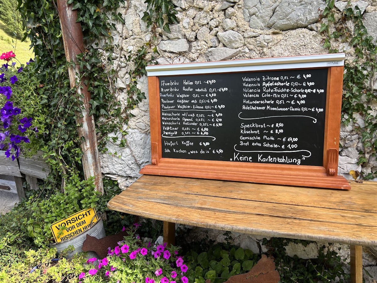 Menu Klausenbergalm - Hochzeitsalm, Feier Und Urige Event Location-1