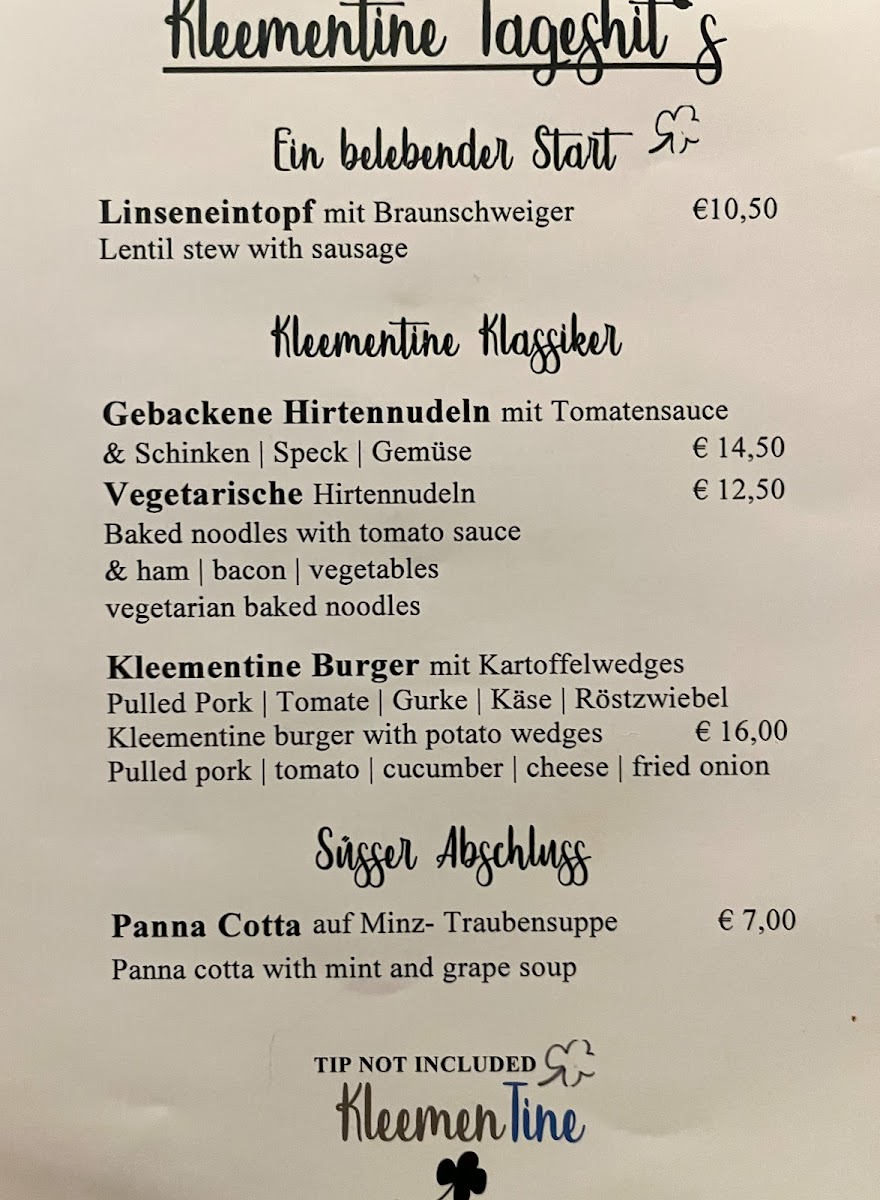 Menu Kleementine Restaurant-10